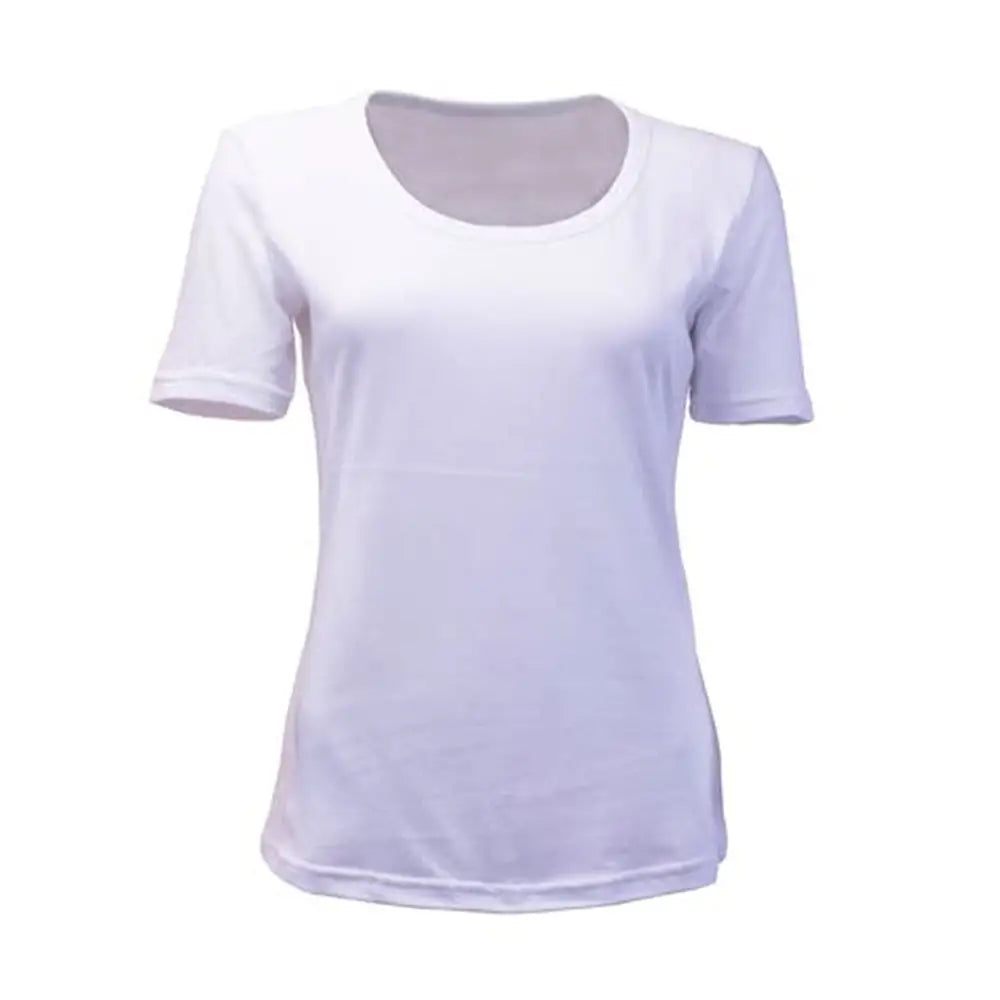 Women's White Scoop Neck Tee